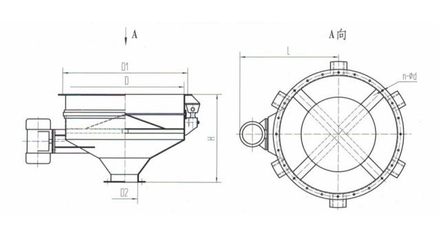 ZLD型振动给料斗外形简图-河南振江机械