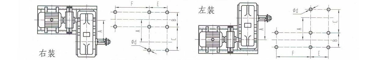 常用YZQ型驱动装置外形图-河南振江机械